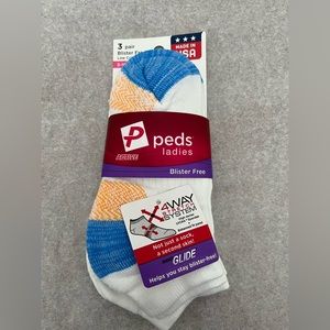 Peds Active Blister Free Low Cut Socks Fits Women ‘s Shoe Size 5-10